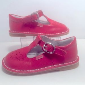 L’Amour Leather Mary Jane T-Strap Pink Shoes. Size 11. Party, Pictures, Holiday